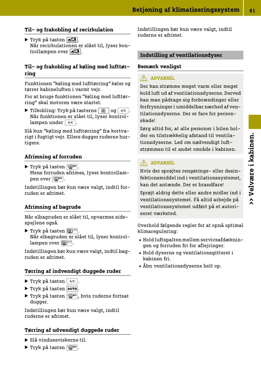 Smart Fortwo III 3 Bilens instruktionsbog / page 83