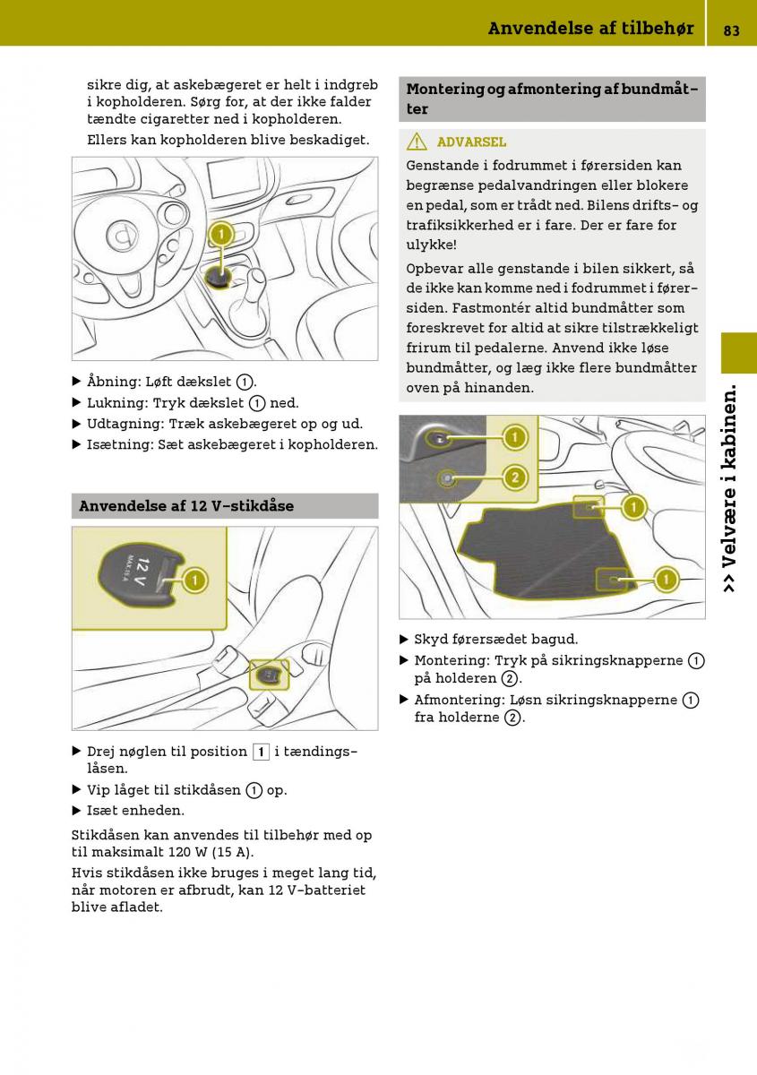 Smart Fortwo III 3 Bilens instruktionsbog / page 85