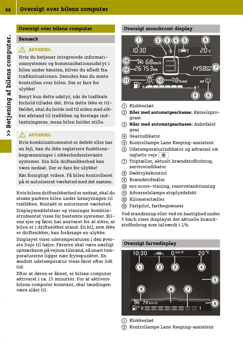 Smart Fortwo III 3 Bilens instruktionsbog / page 90