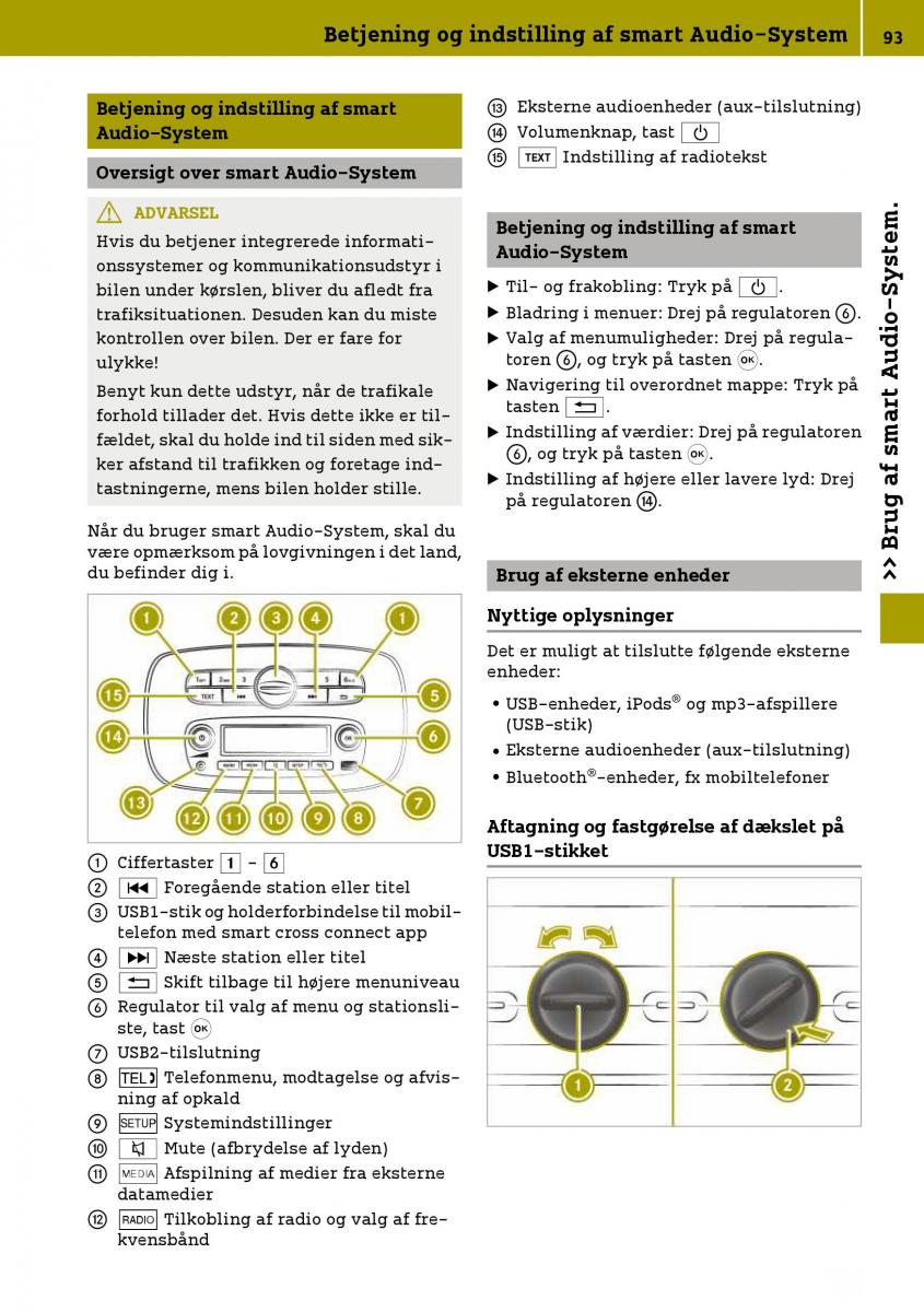 Smart Fortwo III 3 Bilens instruktionsbog / page 95