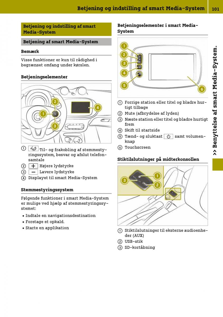 Smart Fortwo III 3 Bilens instruktionsbog / page 103