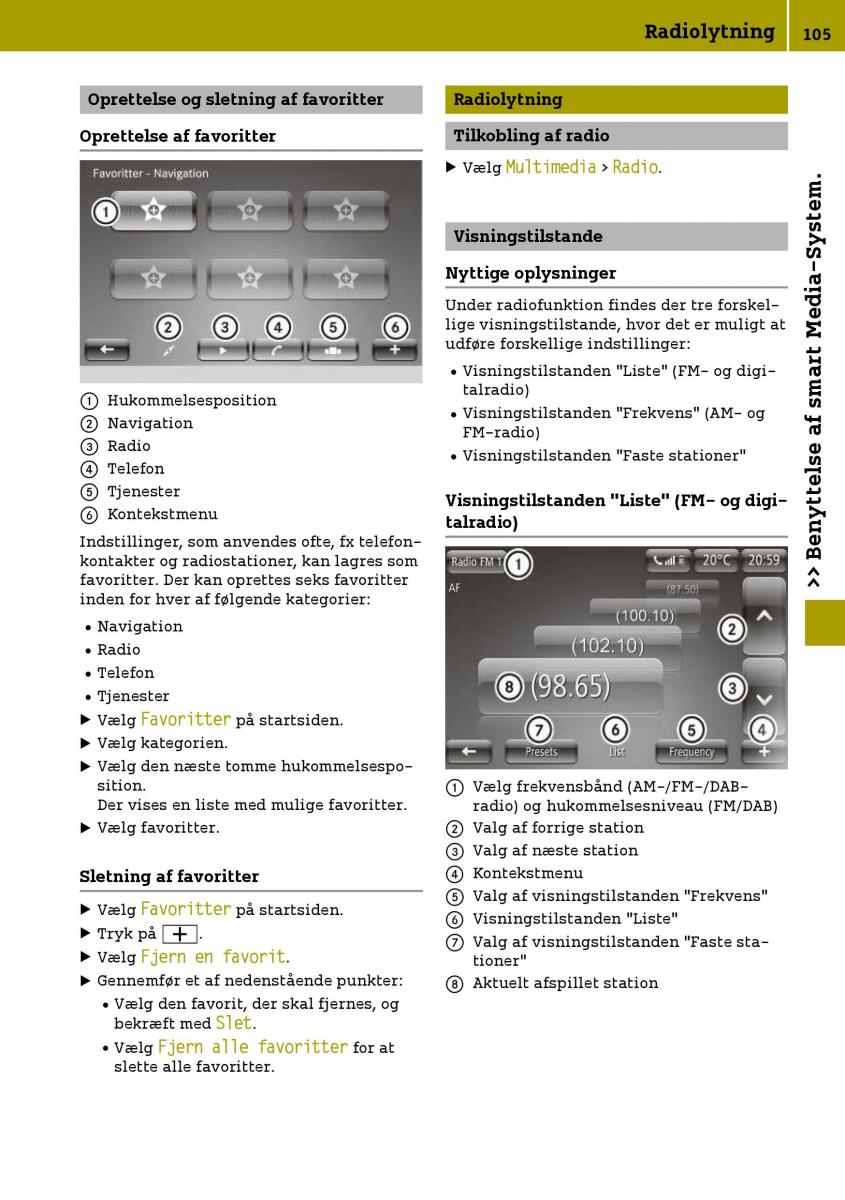 Smart Fortwo III 3 Bilens instruktionsbog / page 107