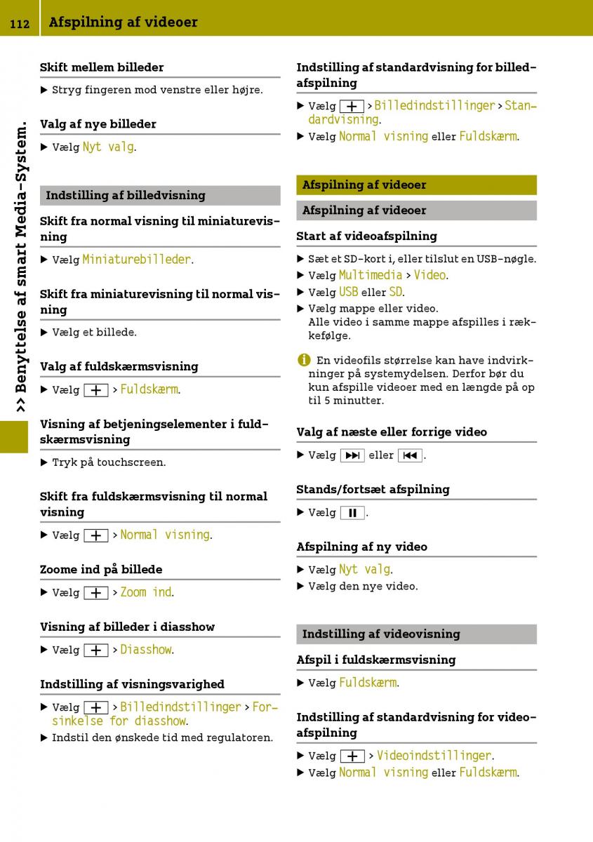 Smart Fortwo III 3 Bilens instruktionsbog / page 114