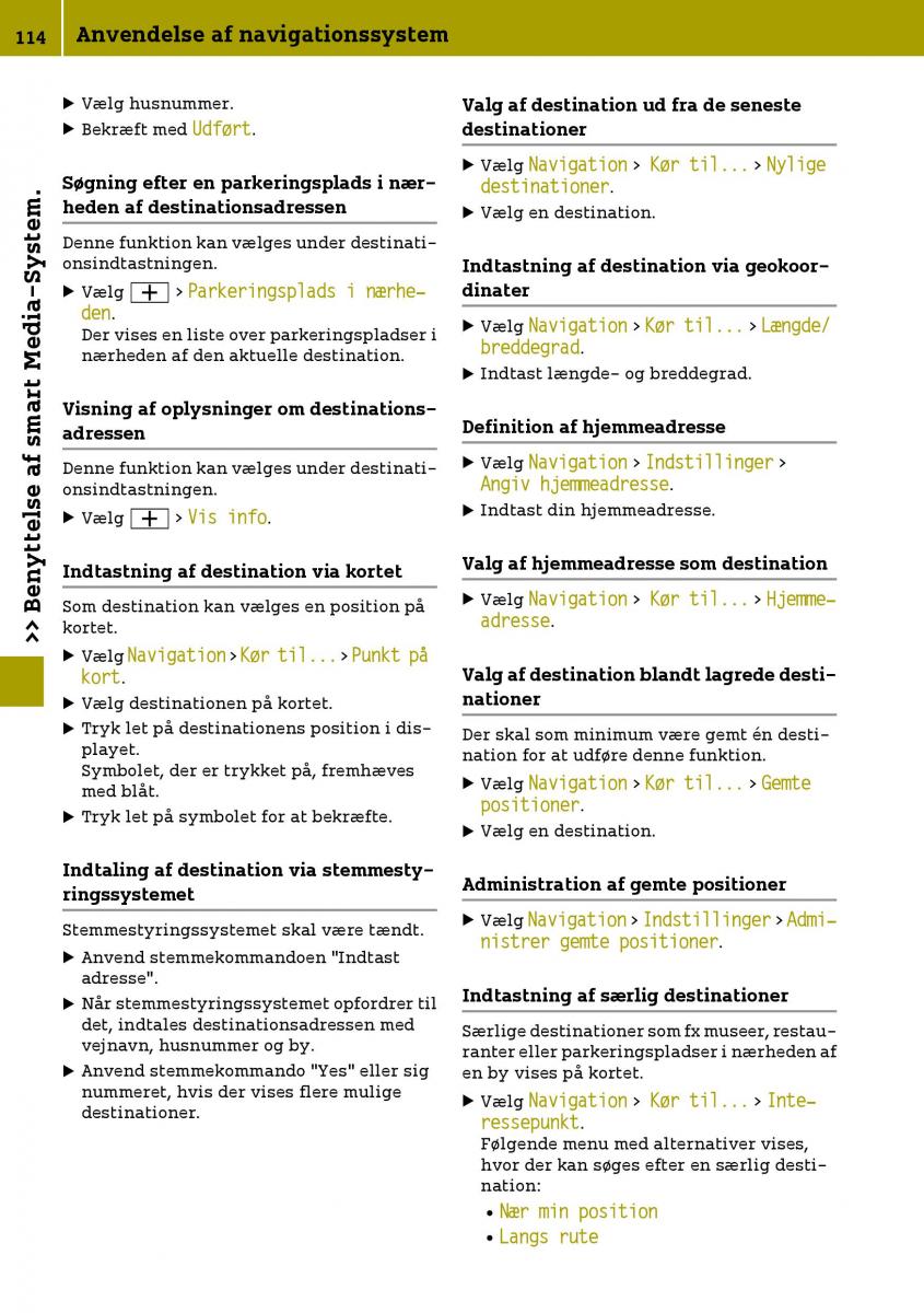 Smart Fortwo III 3 Bilens instruktionsbog / page 116