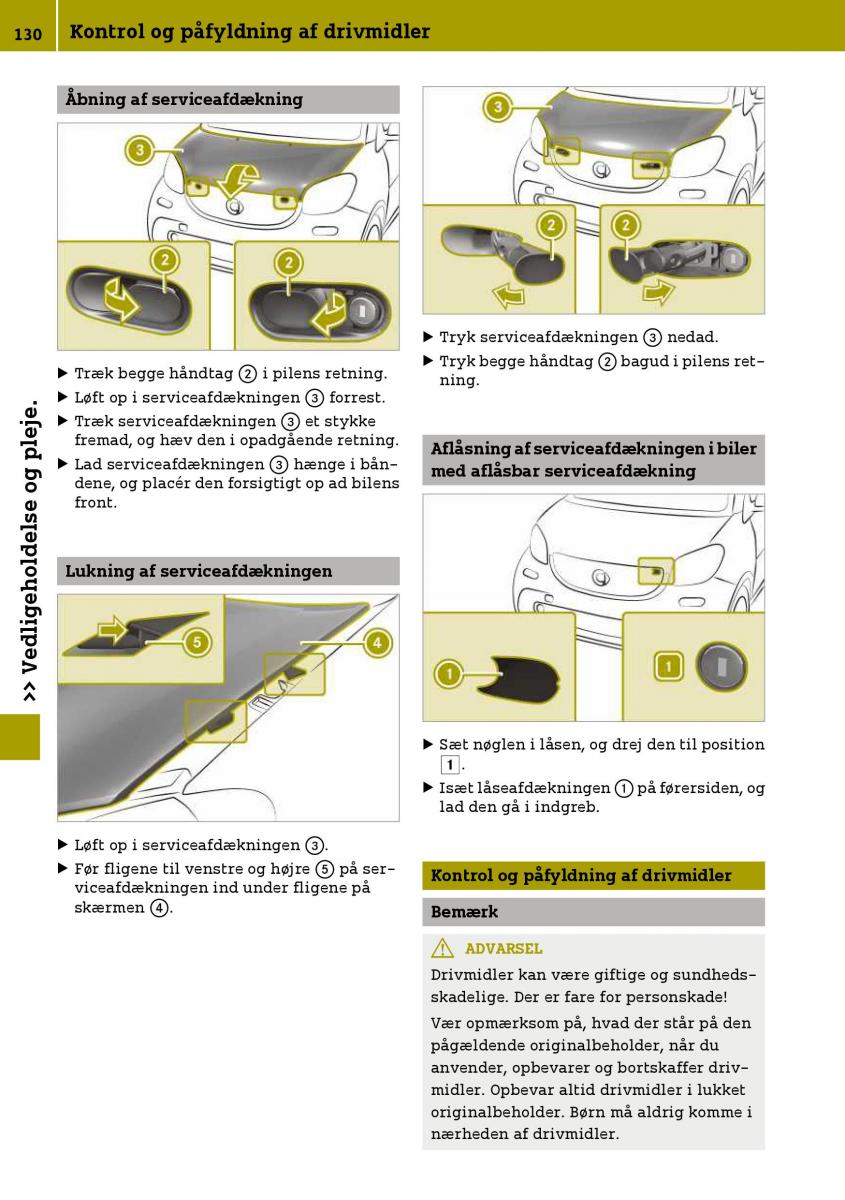 Smart Fortwo III 3 Bilens instruktionsbog / page 132