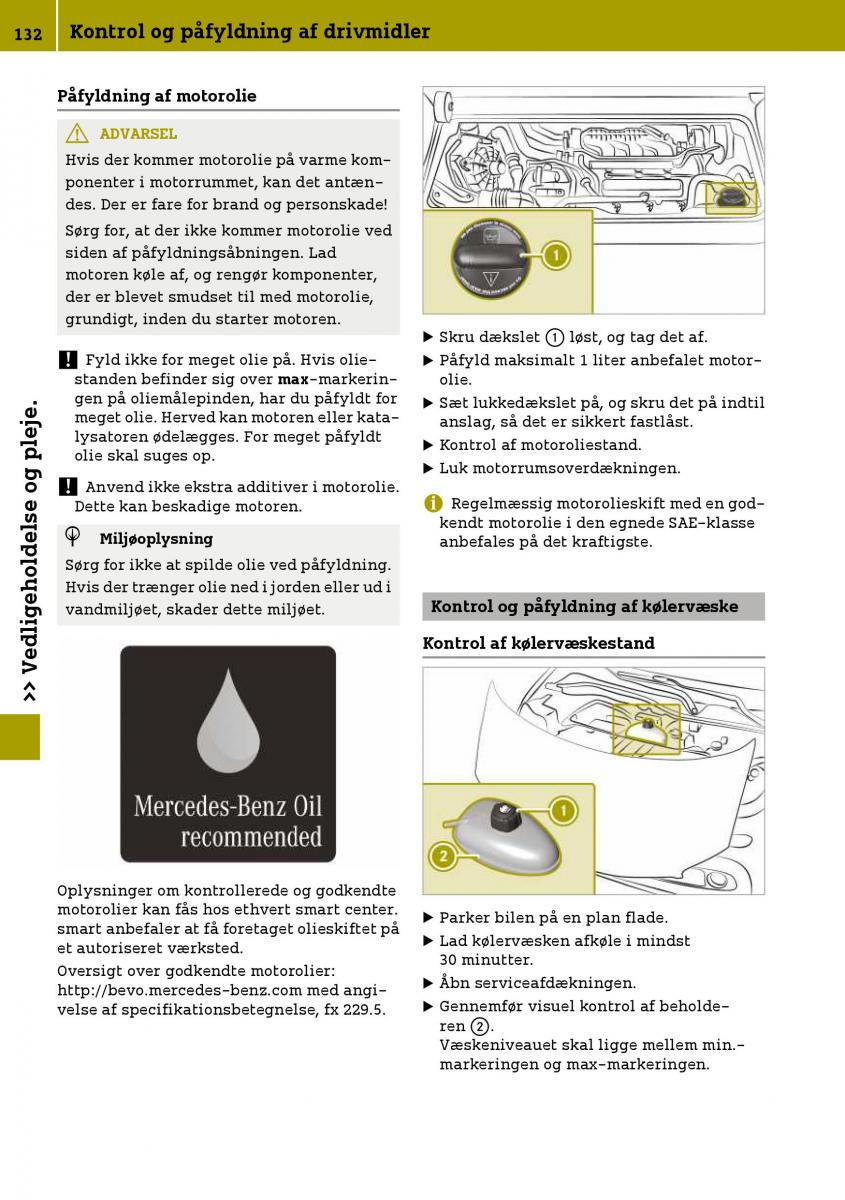 Smart Fortwo III 3 Bilens instruktionsbog / page 134