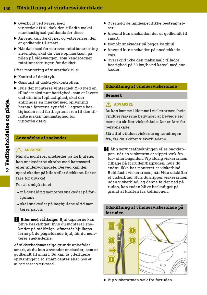 Smart Fortwo III 3 Bilens instruktionsbog / page 142