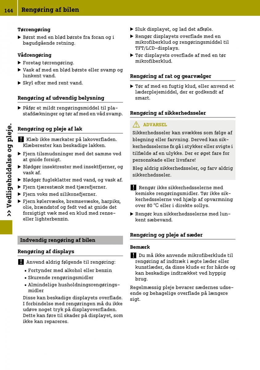 Smart Fortwo III 3 Bilens instruktionsbog / page 146