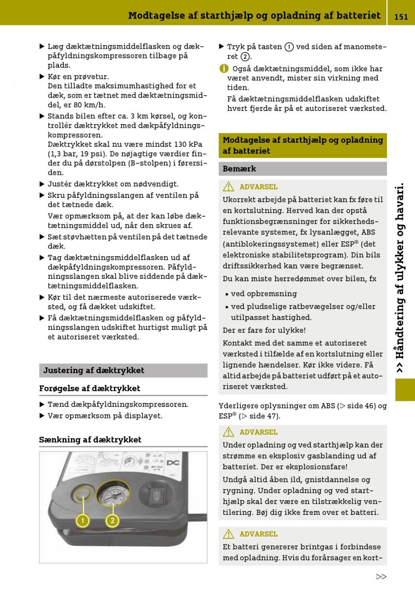 Smart Fortwo III 3 Bilens instruktionsbog / page 153