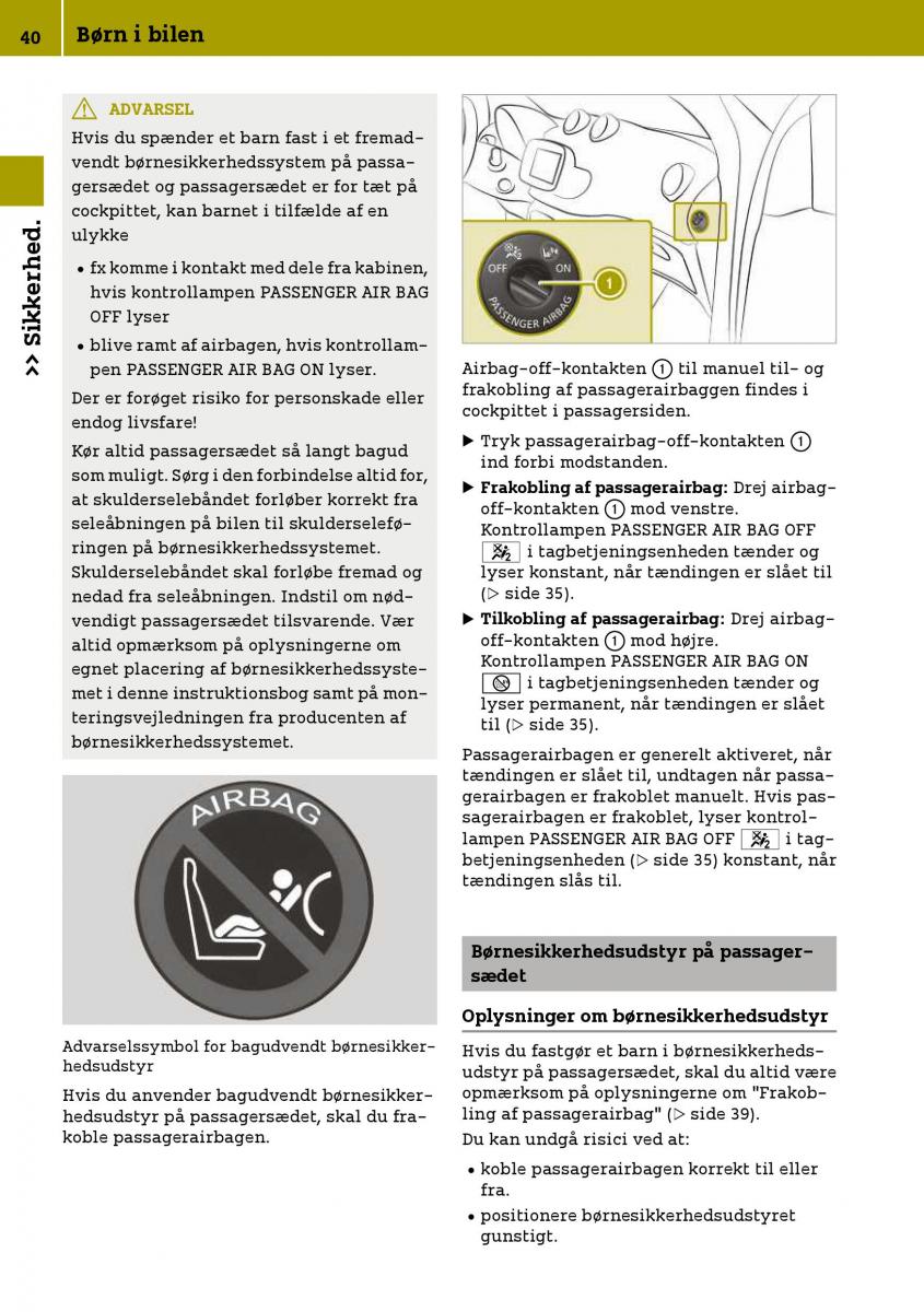 Smart Fortwo III 3 Bilens instruktionsbog / page 42