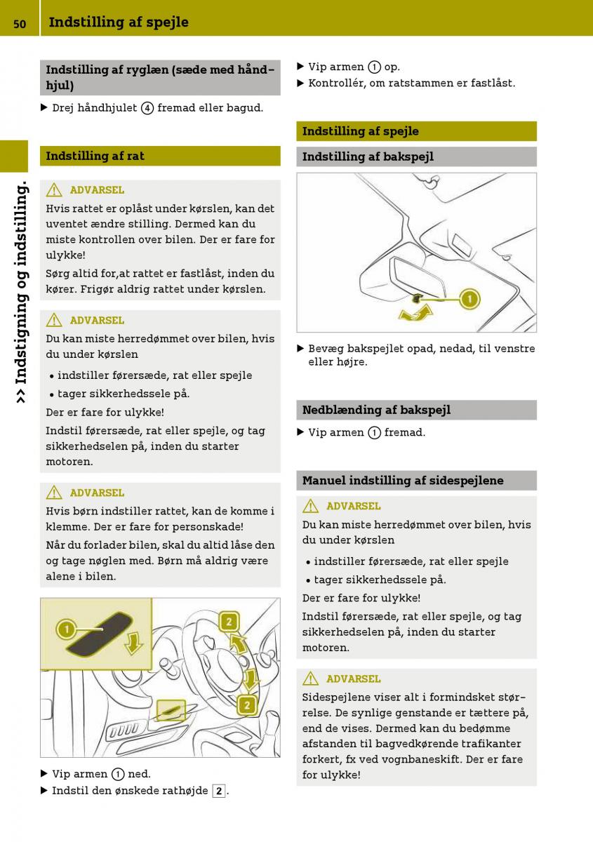 Smart Fortwo III 3 Bilens instruktionsbog / page 52