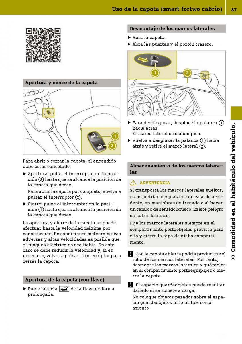 Smart Fortwo III 3 manual del propietario / page 89