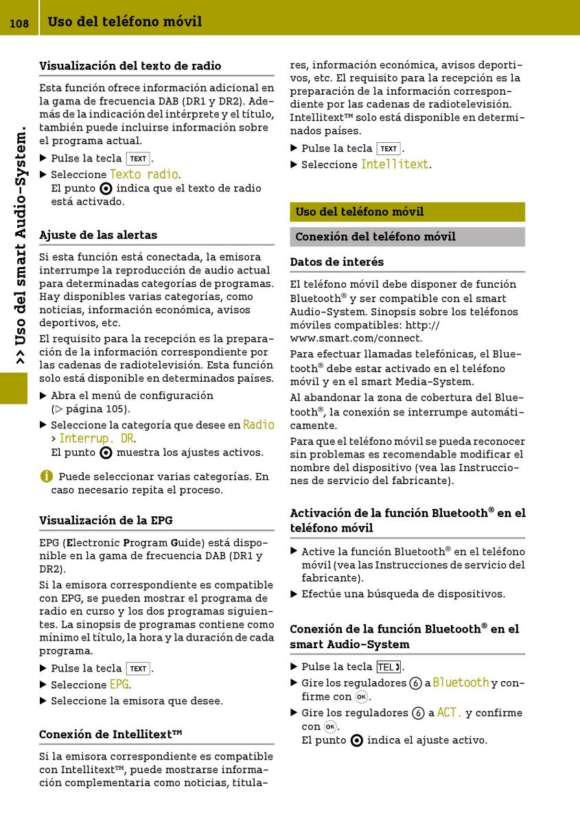 Smart Fortwo III 3 manual del propietario / page 110