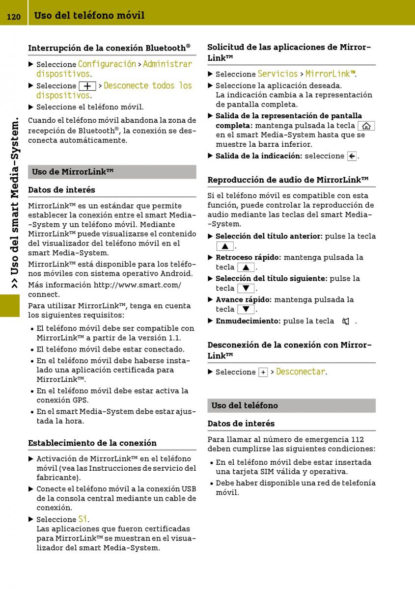 Smart Fortwo III 3 manual del propietario / page 122