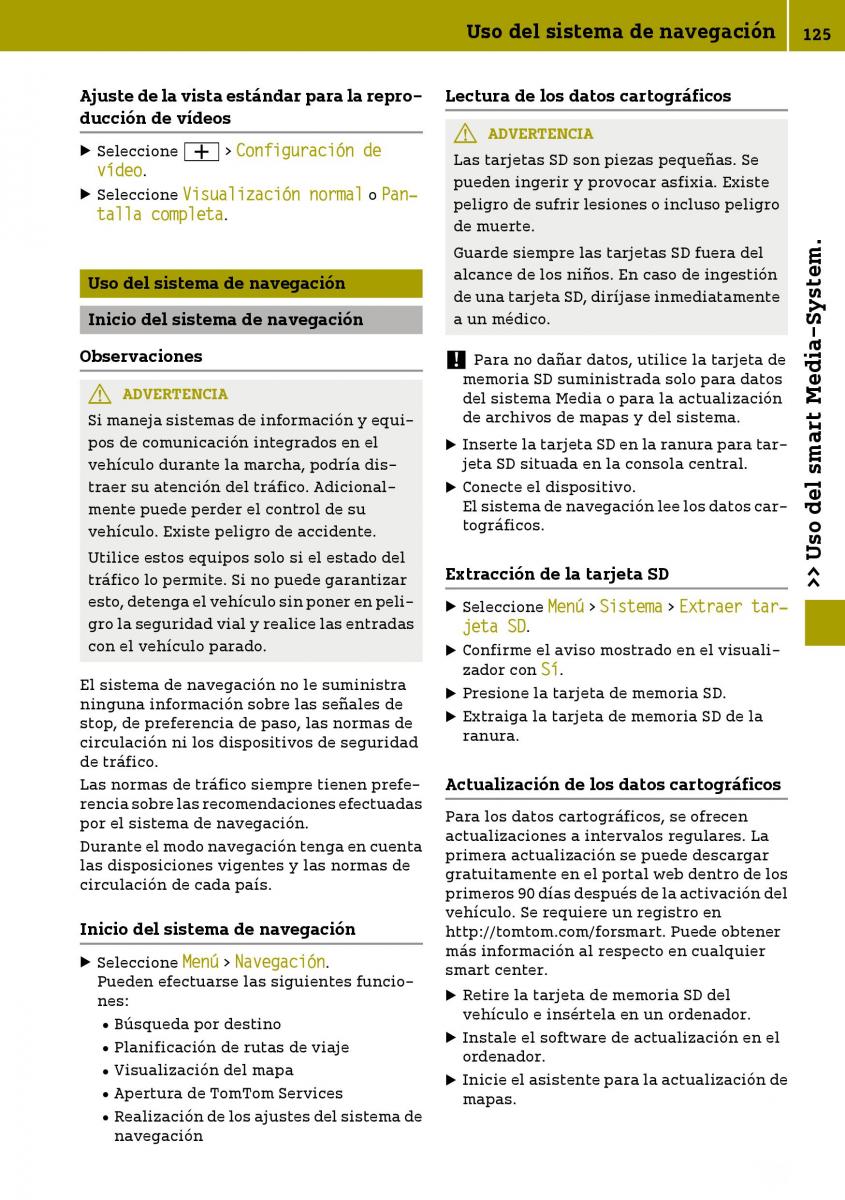 Smart Fortwo III 3 manual del propietario / page 127