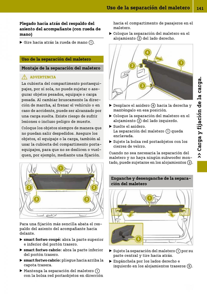 Smart Fortwo III 3 manual del propietario / page 143