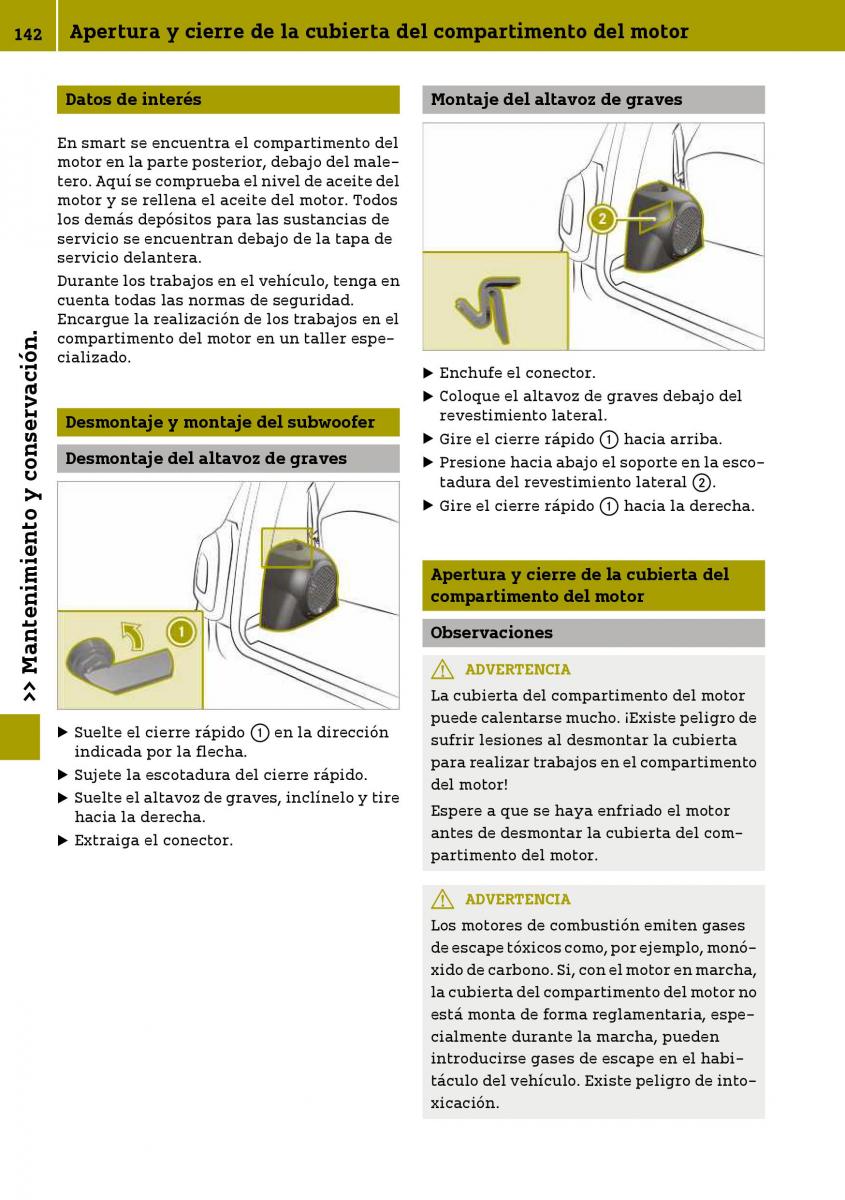 Smart Fortwo III 3 manual del propietario / page 144