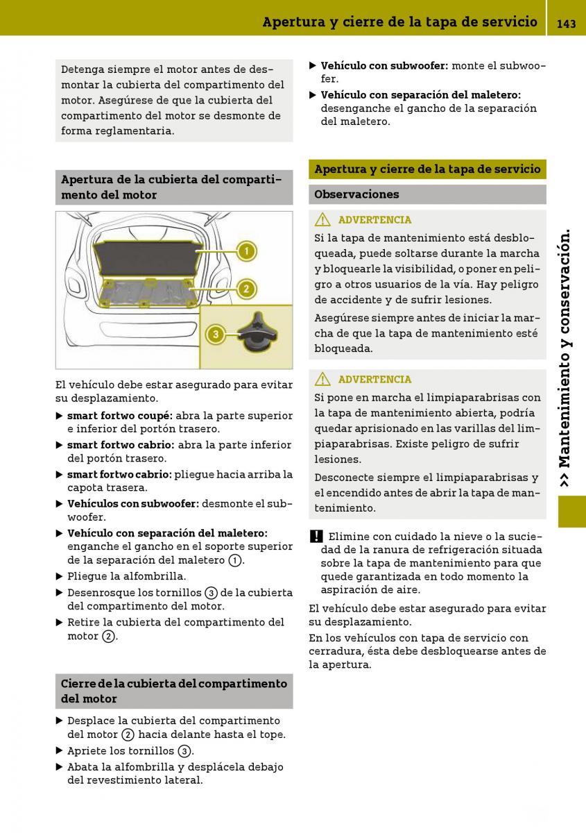 Smart Fortwo III 3 manual del propietario / page 145