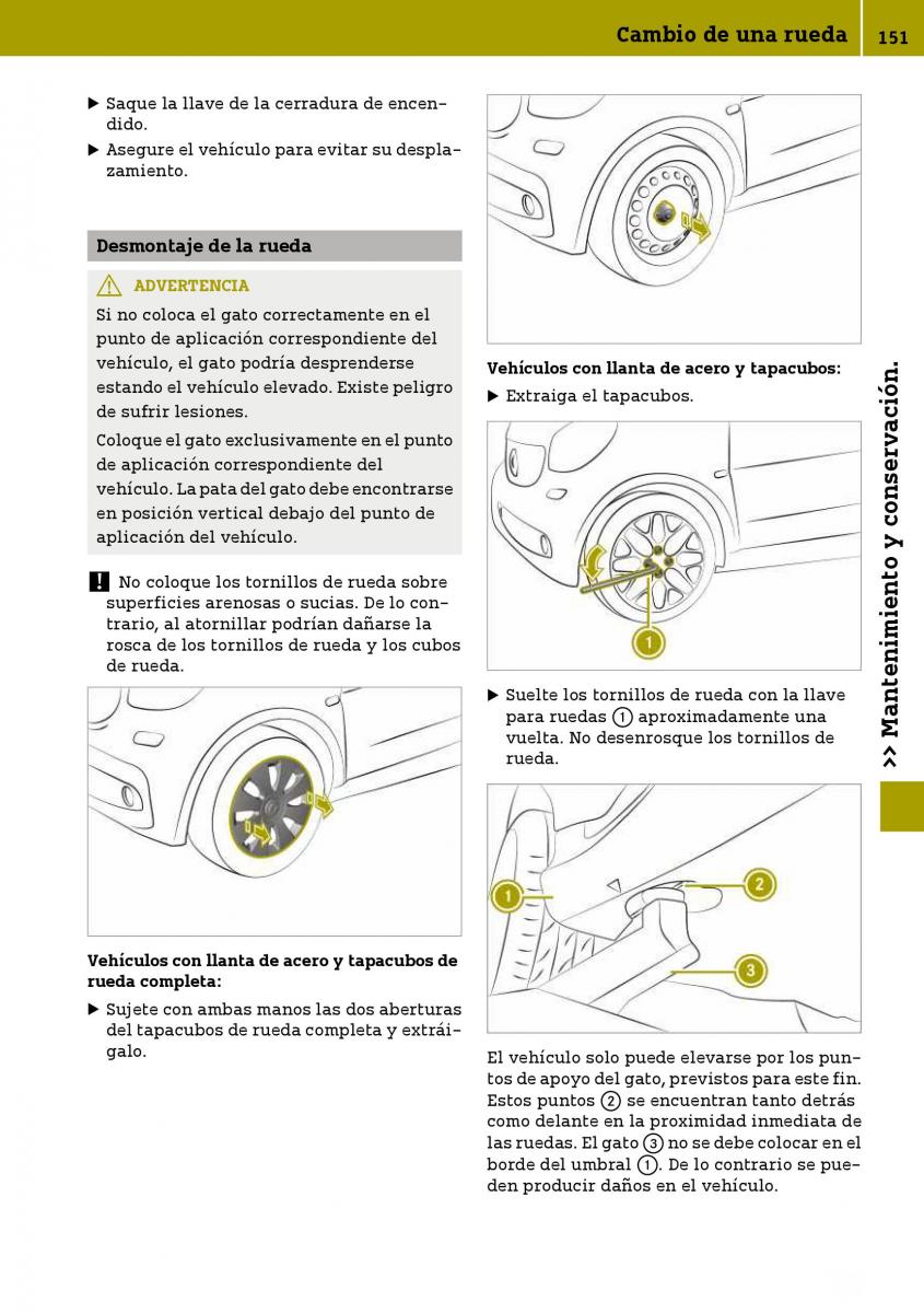 Smart Fortwo III 3 manual del propietario / page 153