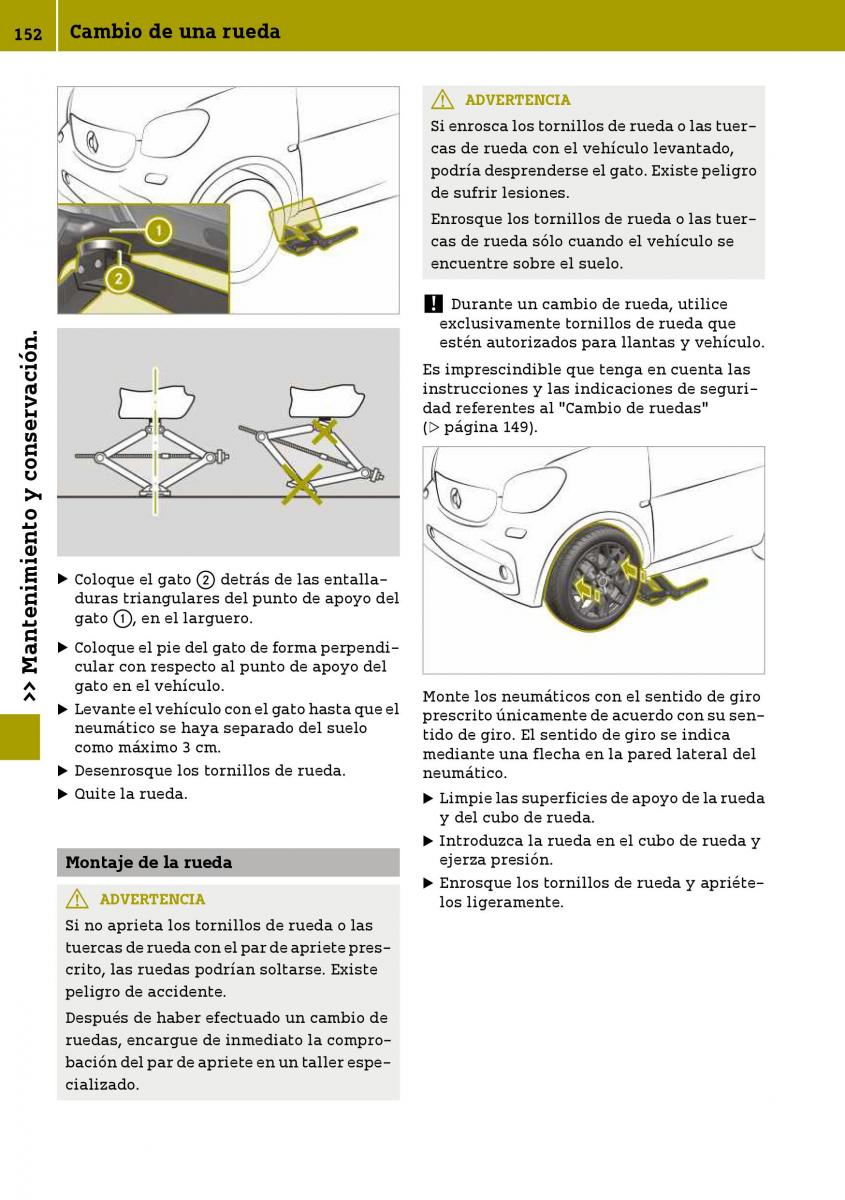 Smart Fortwo III 3 manual del propietario / page 154