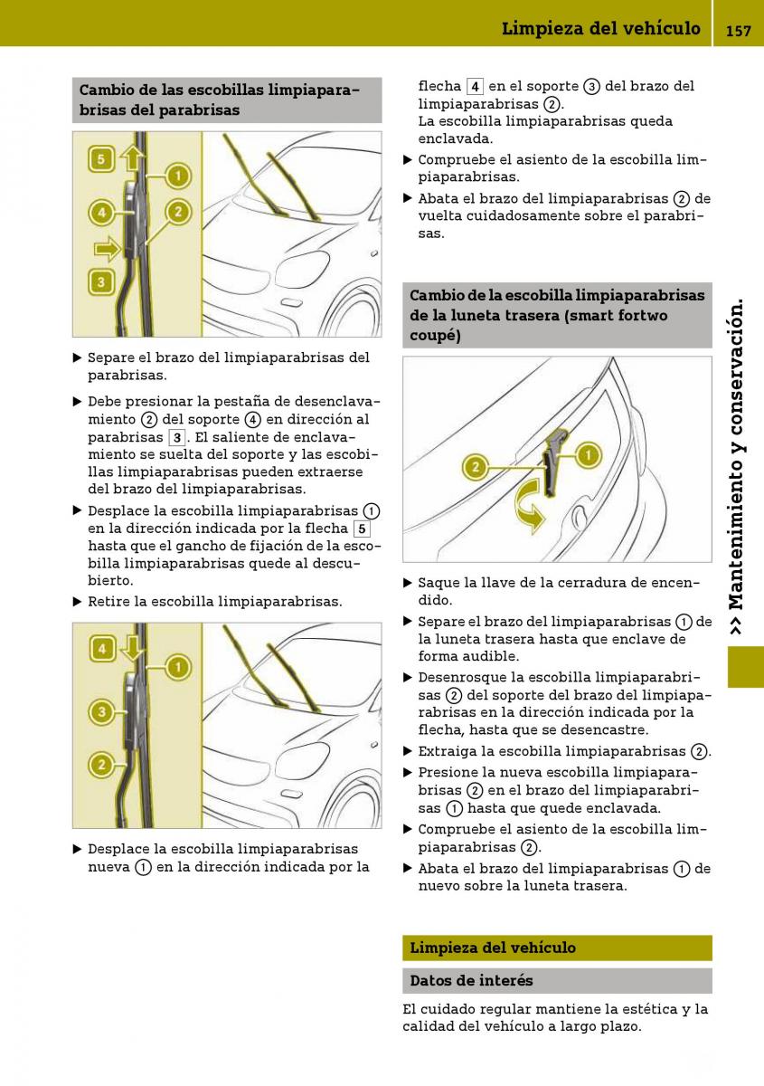 Smart Fortwo III 3 manual del propietario / page 159