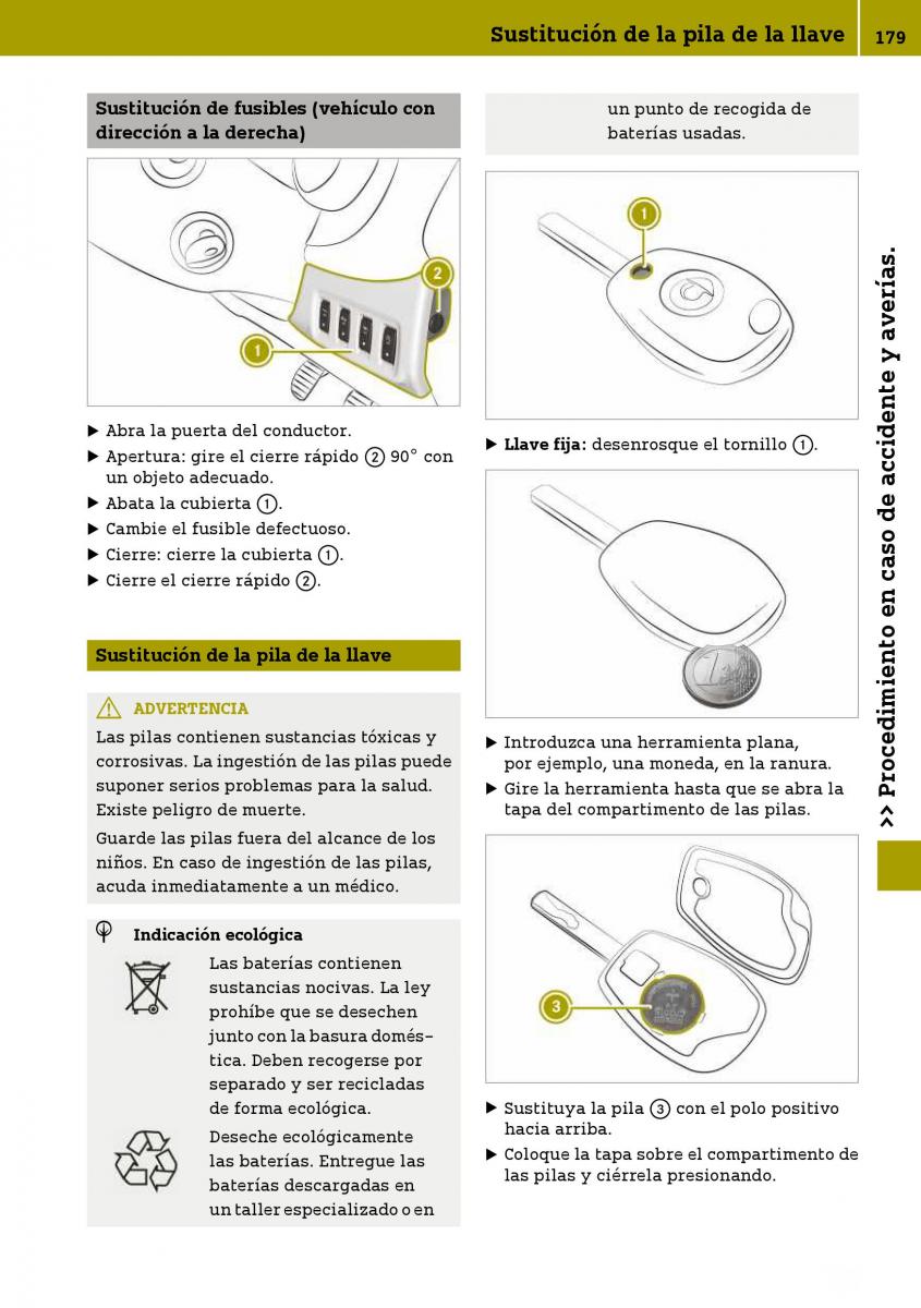 Smart Fortwo III 3 manual del propietario / page 181