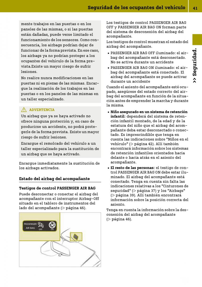 Smart Fortwo III 3 manual del propietario / page 43