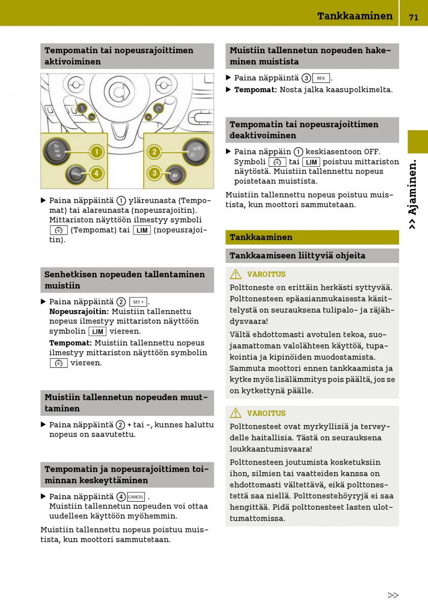 Smart Fortwo III 3 omistajan kasikirja / page 73