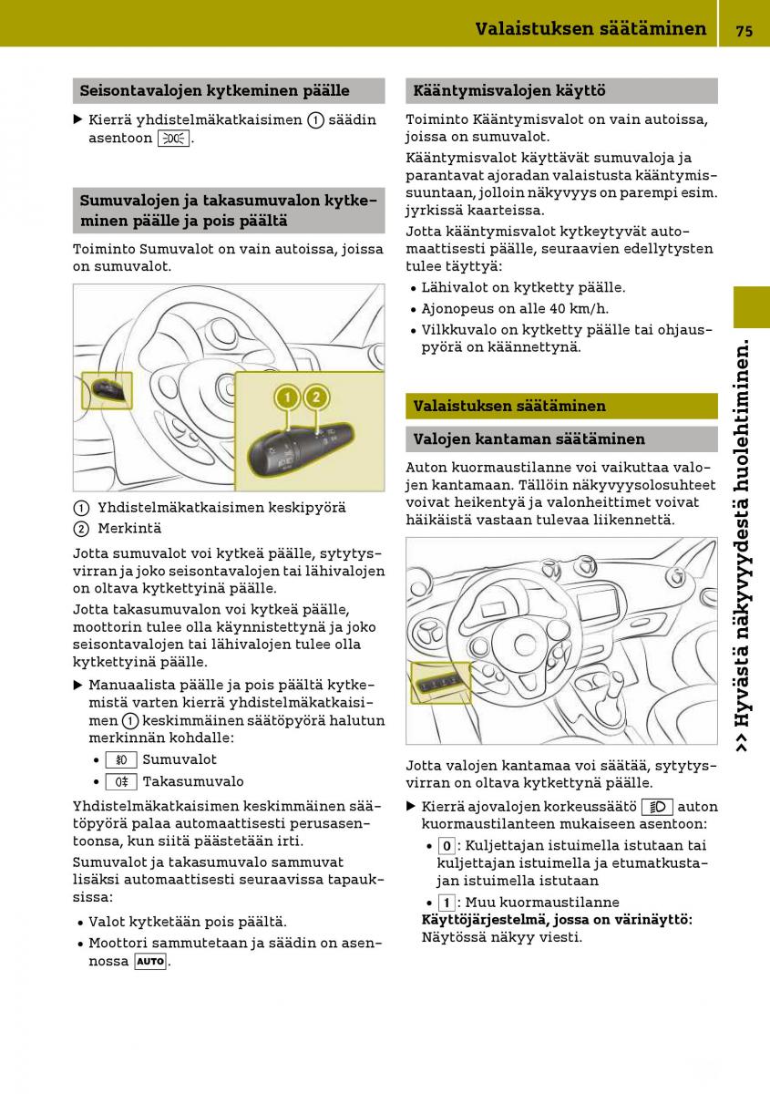 Smart Fortwo III 3 omistajan kasikirja / page 77