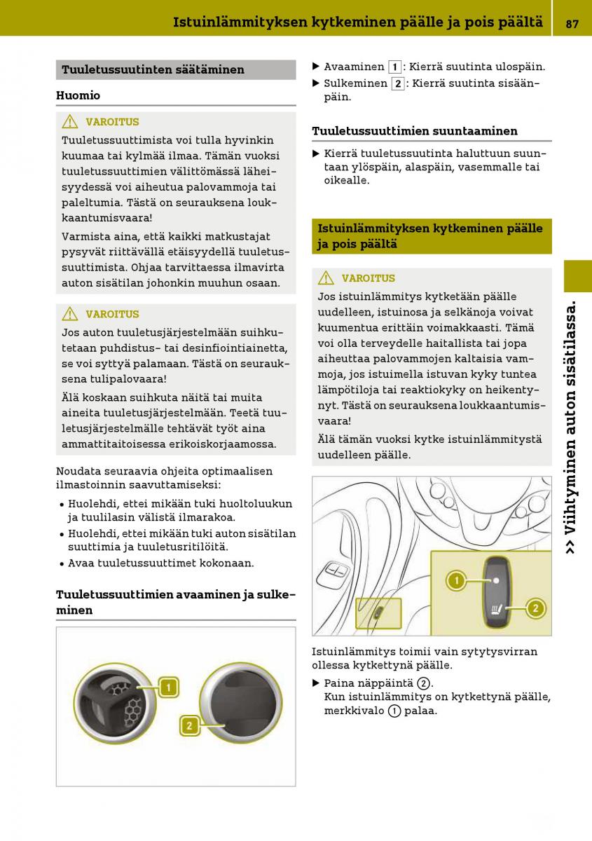 Smart Fortwo III 3 omistajan kasikirja / page 89