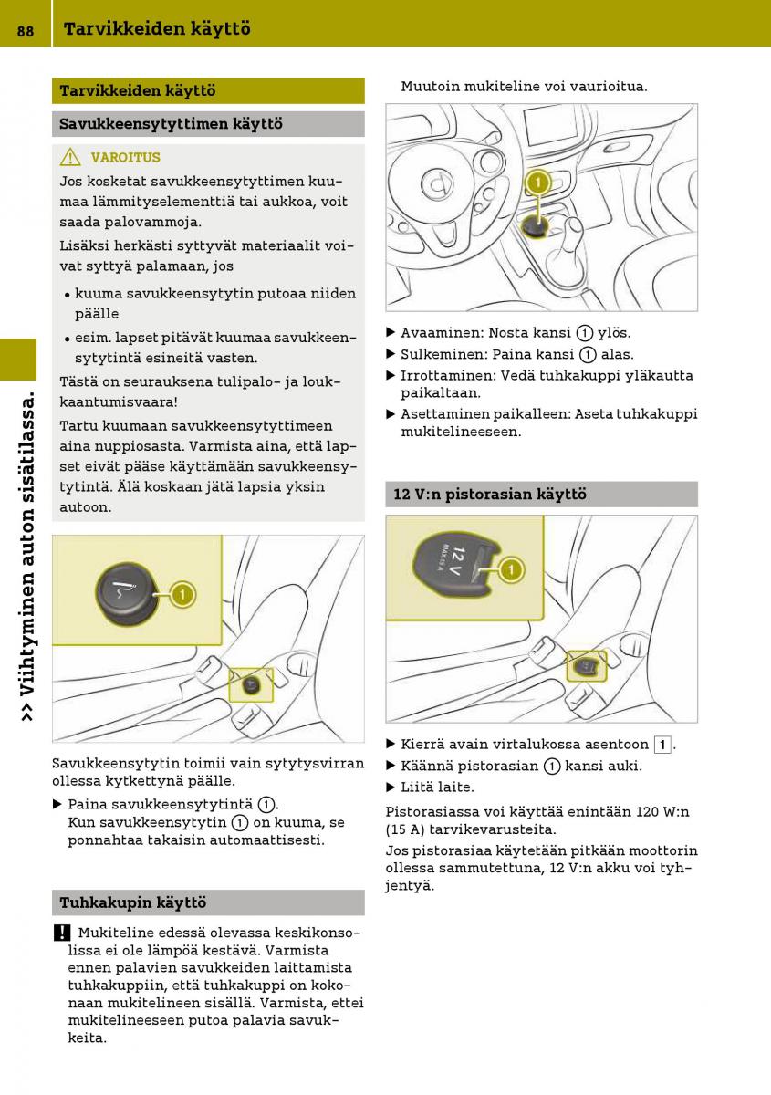 Smart Fortwo III 3 omistajan kasikirja / page 90