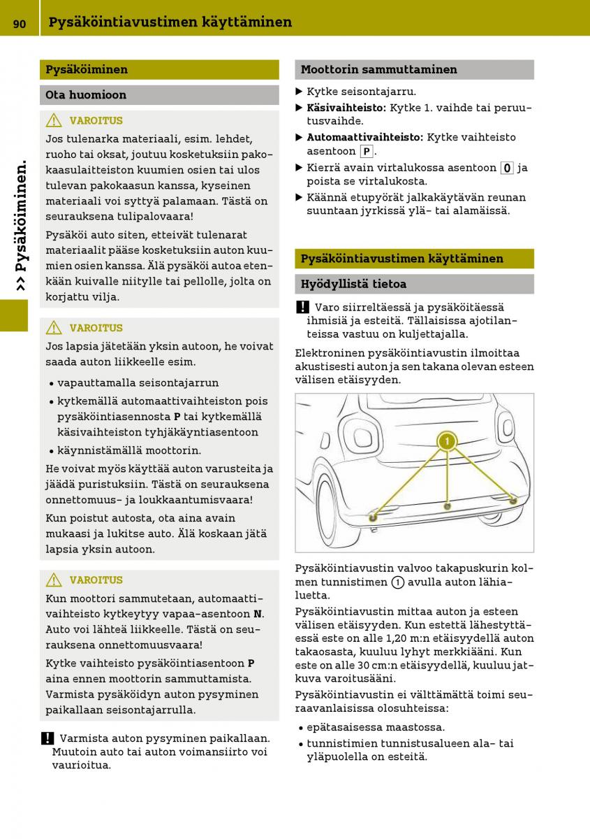 Smart Fortwo III 3 omistajan kasikirja / page 92