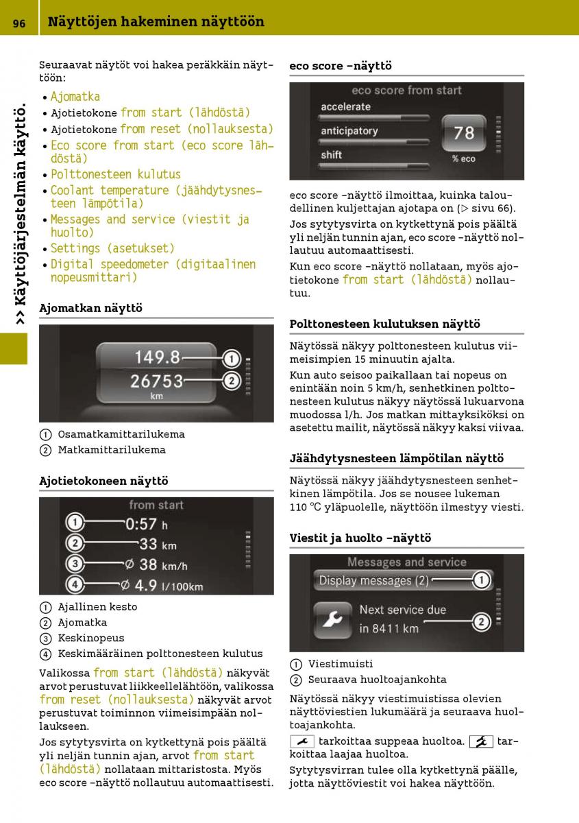 Smart Fortwo III 3 omistajan kasikirja / page 98