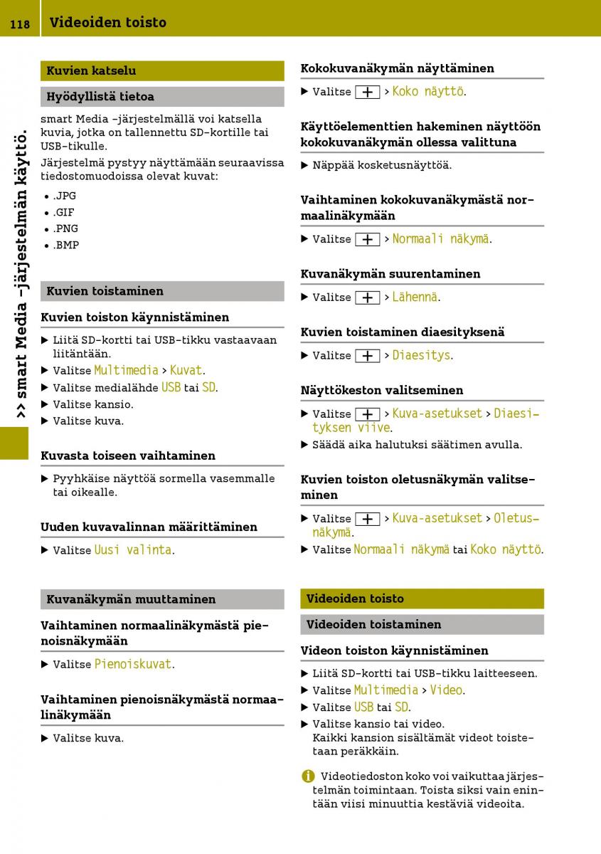 Smart Fortwo III 3 omistajan kasikirja / page 120