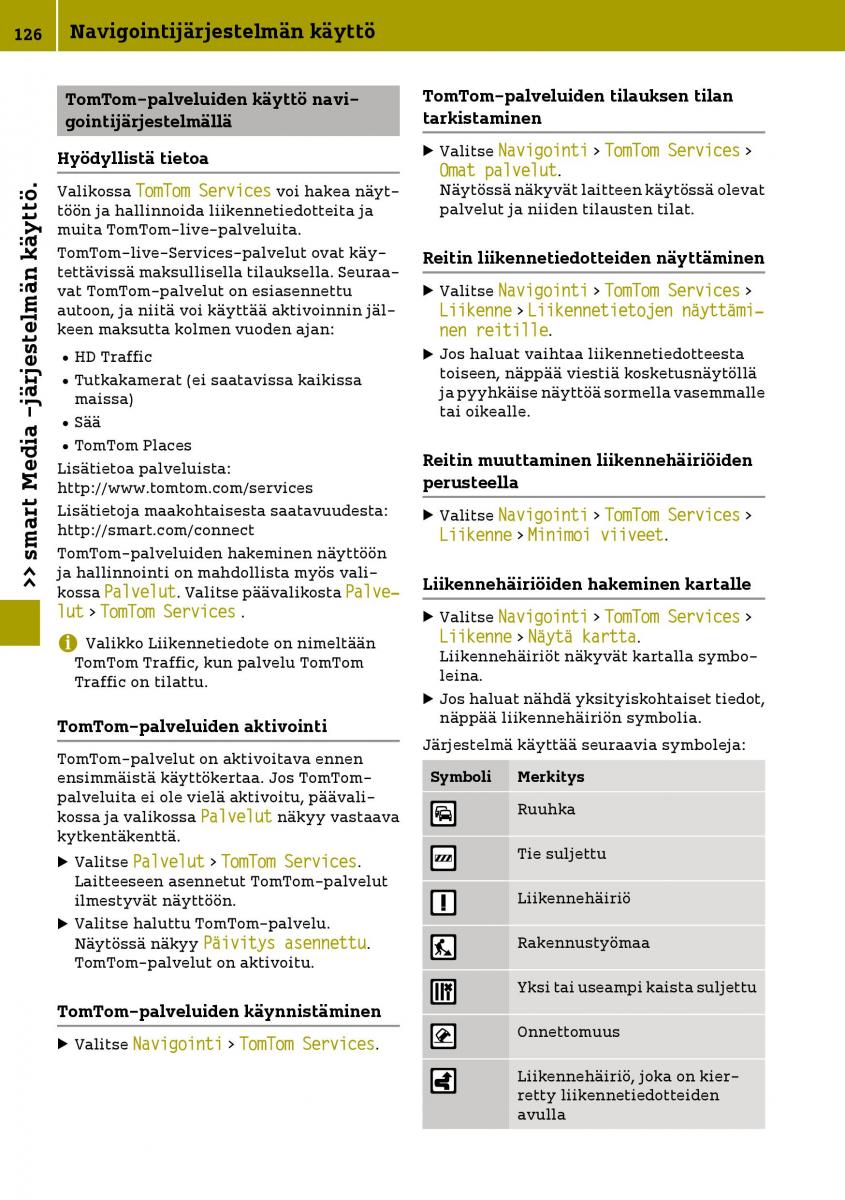 Smart Fortwo III 3 omistajan kasikirja / page 128