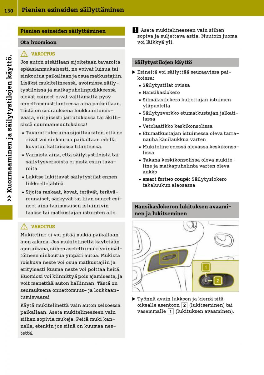 Smart Fortwo III 3 omistajan kasikirja / page 132