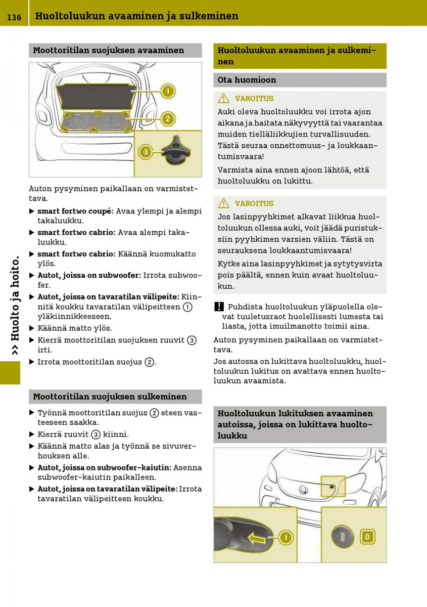 Smart Fortwo III 3 omistajan kasikirja / page 138