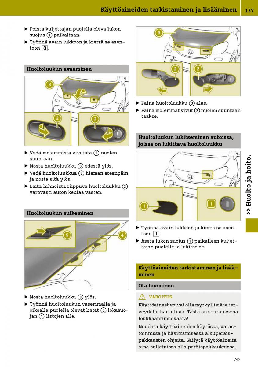 Smart Fortwo III 3 omistajan kasikirja / page 139