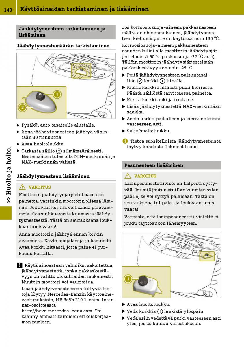 Smart Fortwo III 3 omistajan kasikirja / page 142