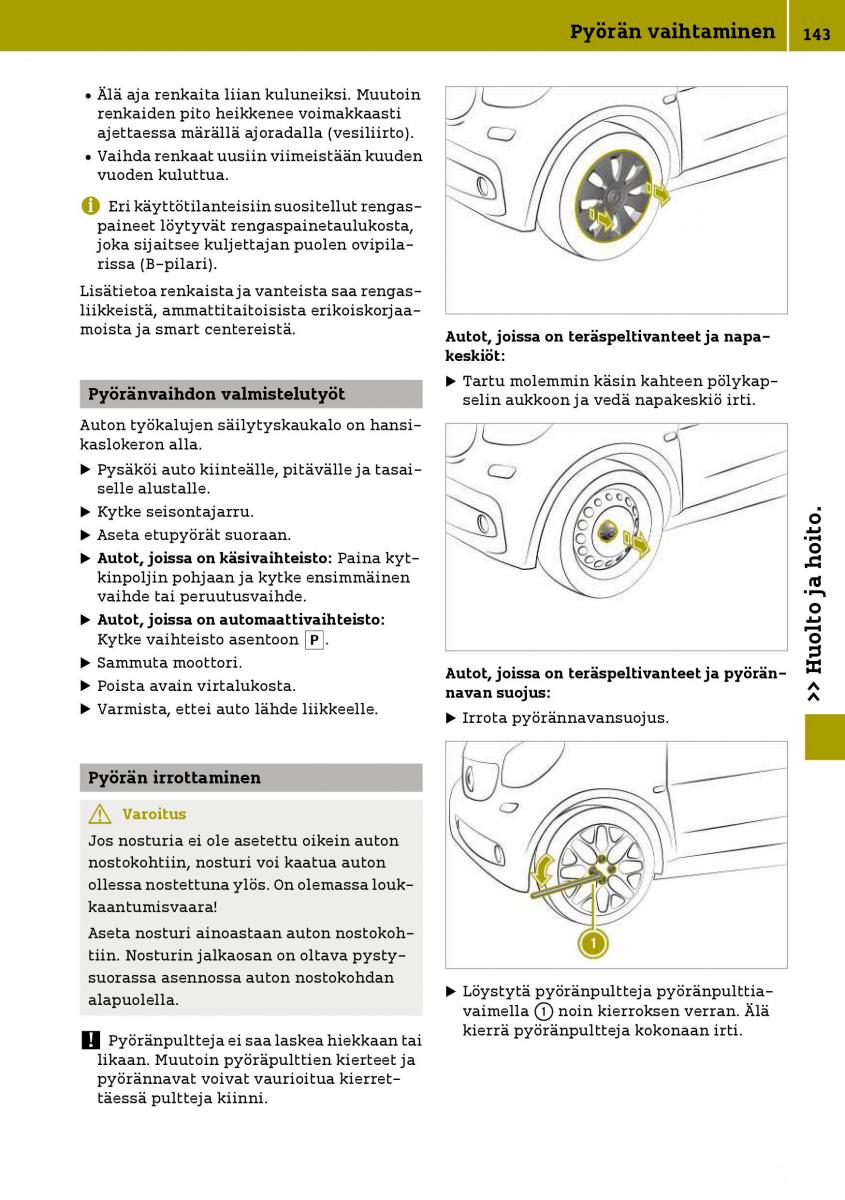 Smart Fortwo III 3 omistajan kasikirja / page 145