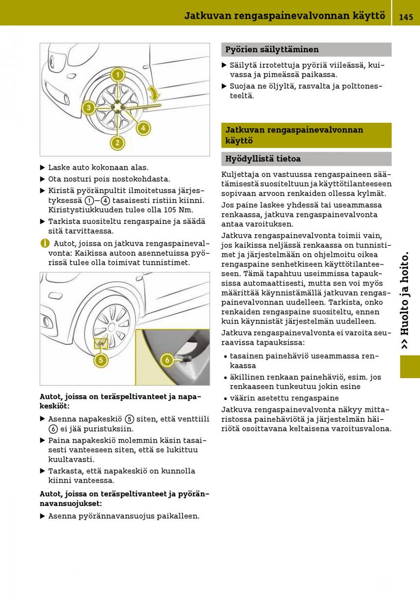 Smart Fortwo III 3 omistajan kasikirja / page 147