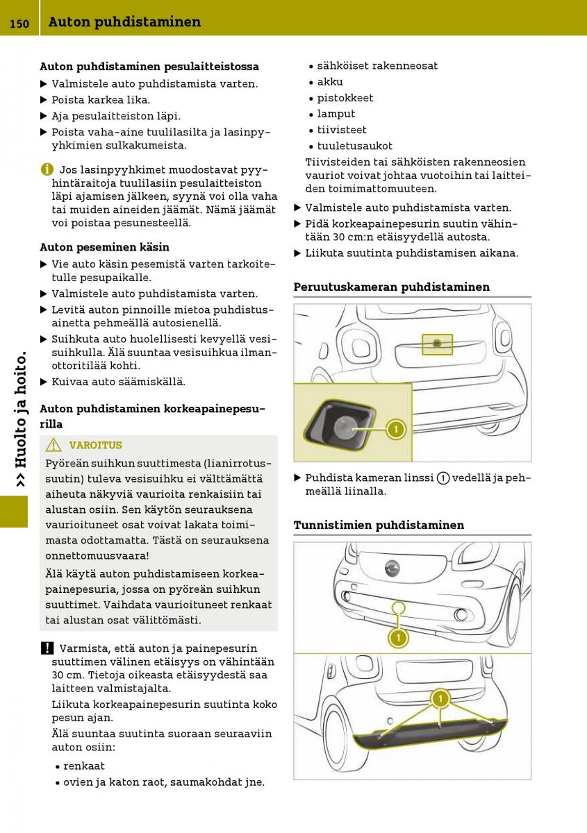 Smart Fortwo III 3 omistajan kasikirja / page 152