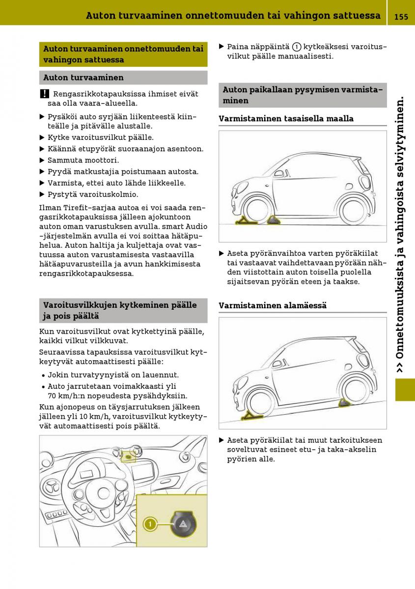 Smart Fortwo III 3 omistajan kasikirja / page 157