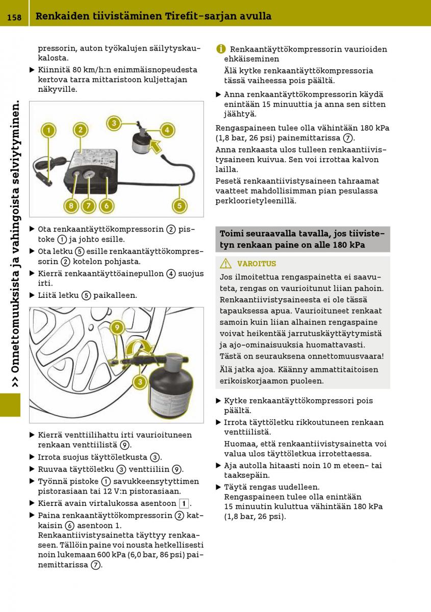 Smart Fortwo III 3 omistajan kasikirja / page 160