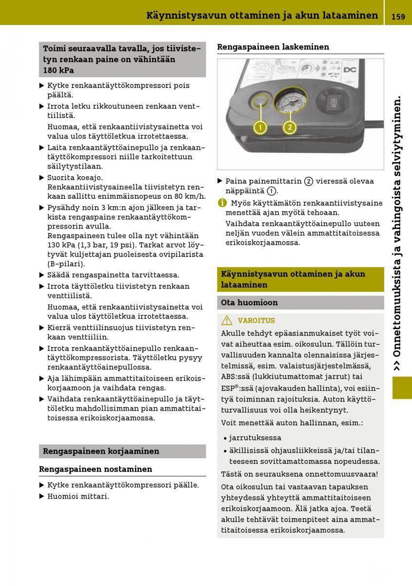 Smart Fortwo III 3 omistajan kasikirja / page 161