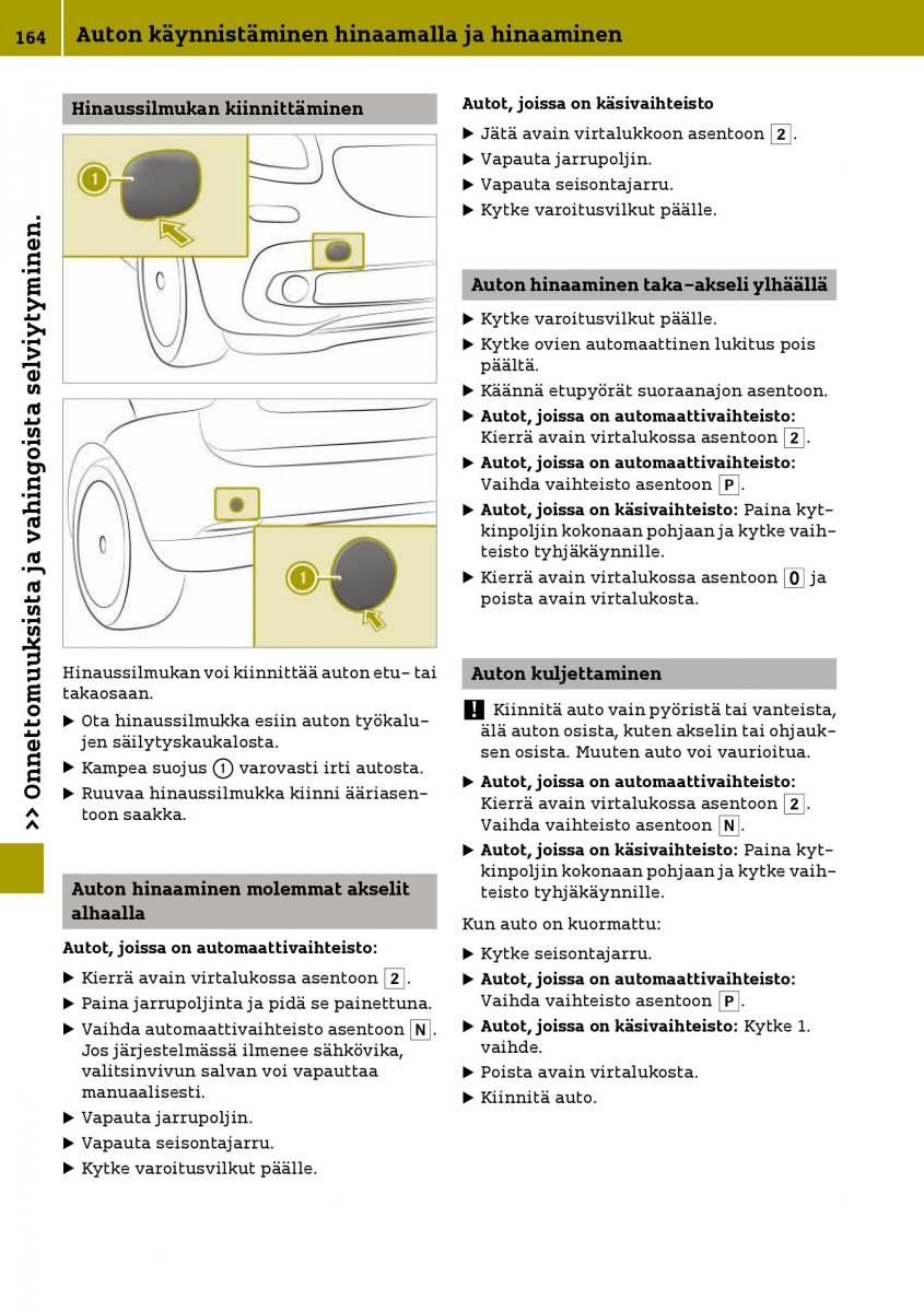 Smart Fortwo III 3 omistajan kasikirja / page 166