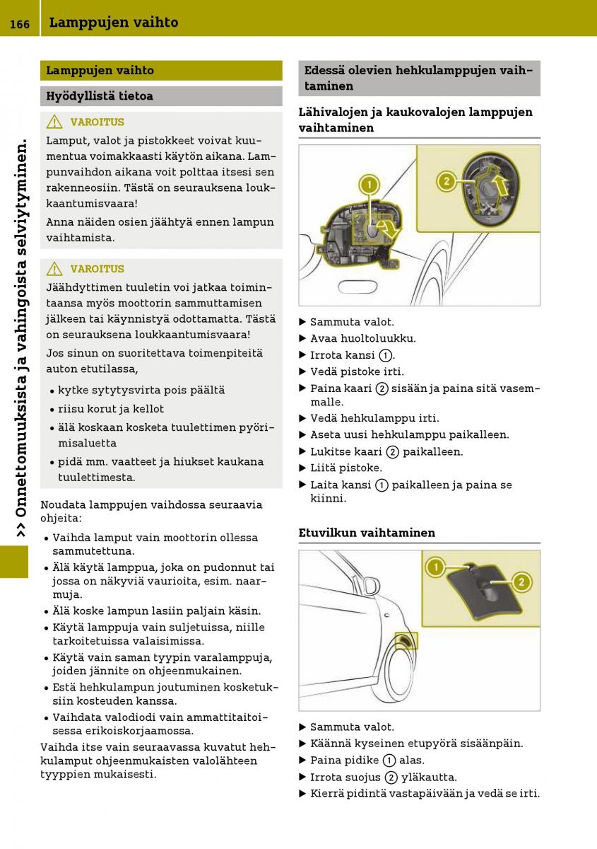 Smart Fortwo III 3 omistajan kasikirja / page 168