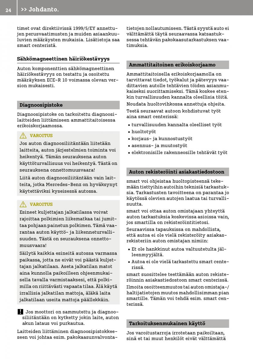 Smart Fortwo III 3 omistajan kasikirja / page 26