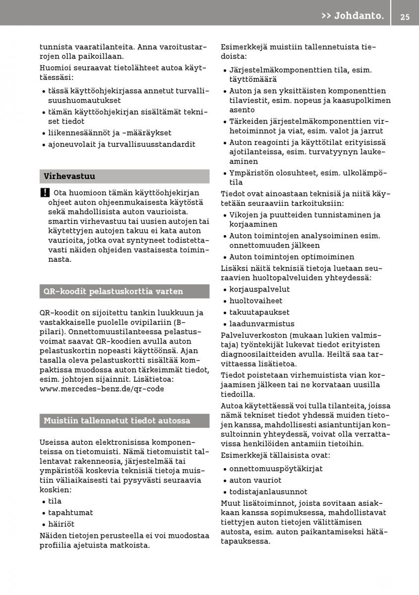 Smart Fortwo III 3 omistajan kasikirja / page 27