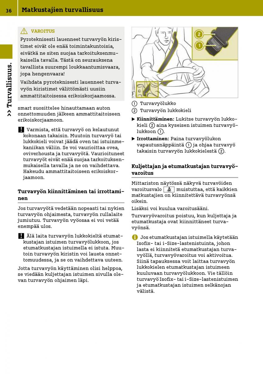 Smart Fortwo III 3 omistajan kasikirja / page 38